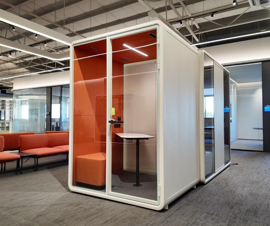The finest 2 Person Silent Pod for private meetings in Riyadh and Dammam offices