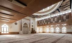 Fabric and PET acoustic panels stacked for delivery in KSA