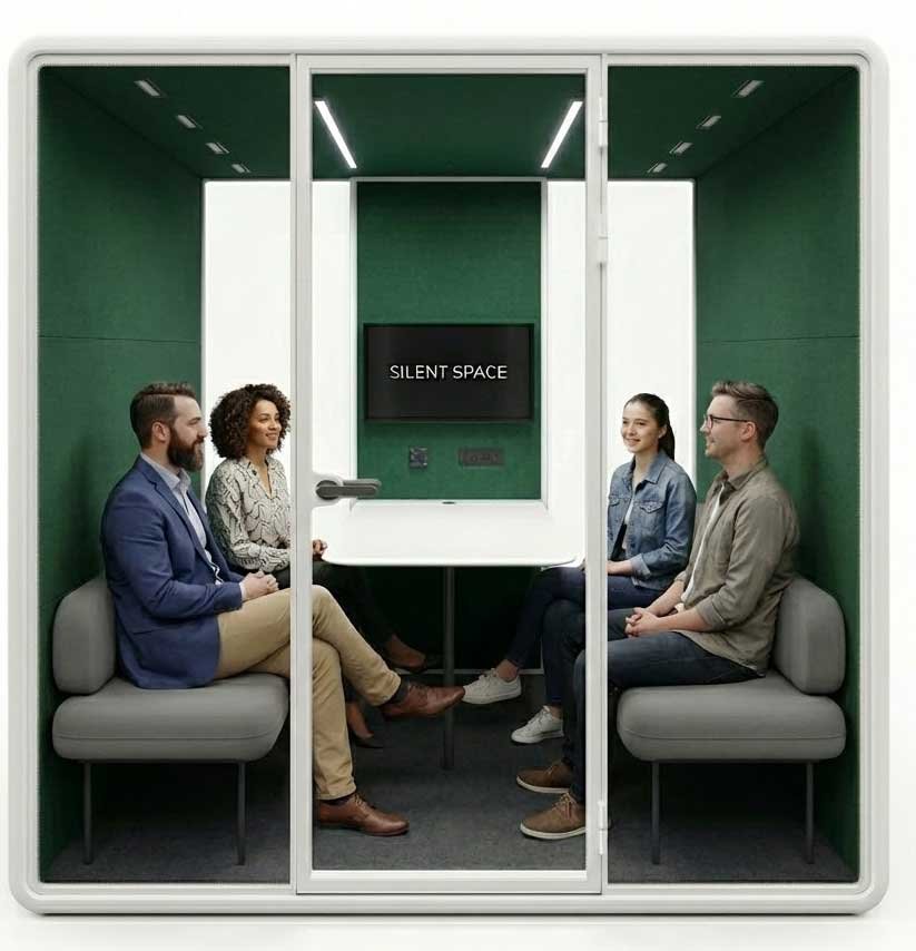 Silent Space 4 Person Booth for private team meetings