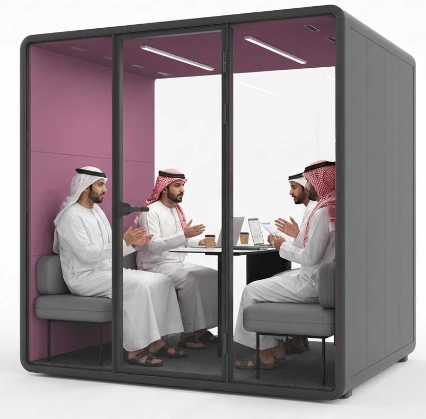 Silent Space 4 Person Booth in Jeddah corporate office