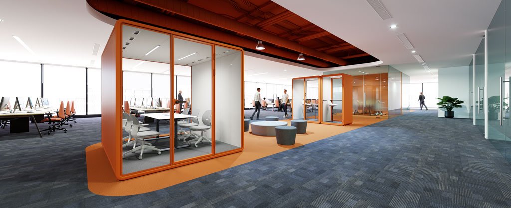 Silent Space XL Pod 6 person acoustic booth in Riyadh